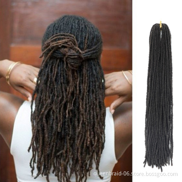 18 Inch Goddess Faux Locs Straight Gypsy Locs Crochet Hair Ombre Crochet Braids Dreadlocks Pre-Looped Synthetic Hair Extensions